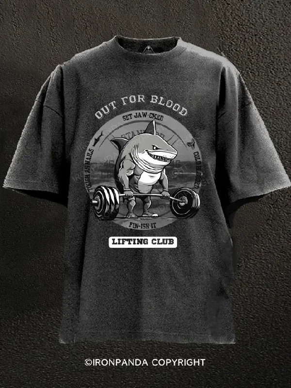 T-Shirt-Printed-Out for Blood Washed Gym Shirt