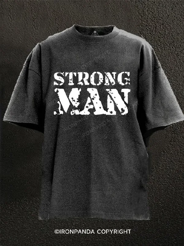 T-Shirt-Skateboarding-Strongman Washed Gym Shirt