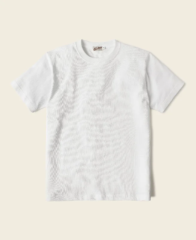 T-Shirt-Mock-Neck-9 oz US Cotton Tubular T-Shirt - White