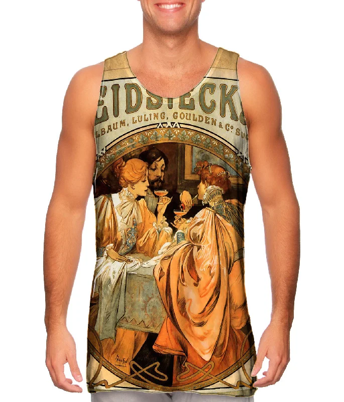 Tank-Top-Retro-Alphonse Mucha - "Heidsieck" (1901)