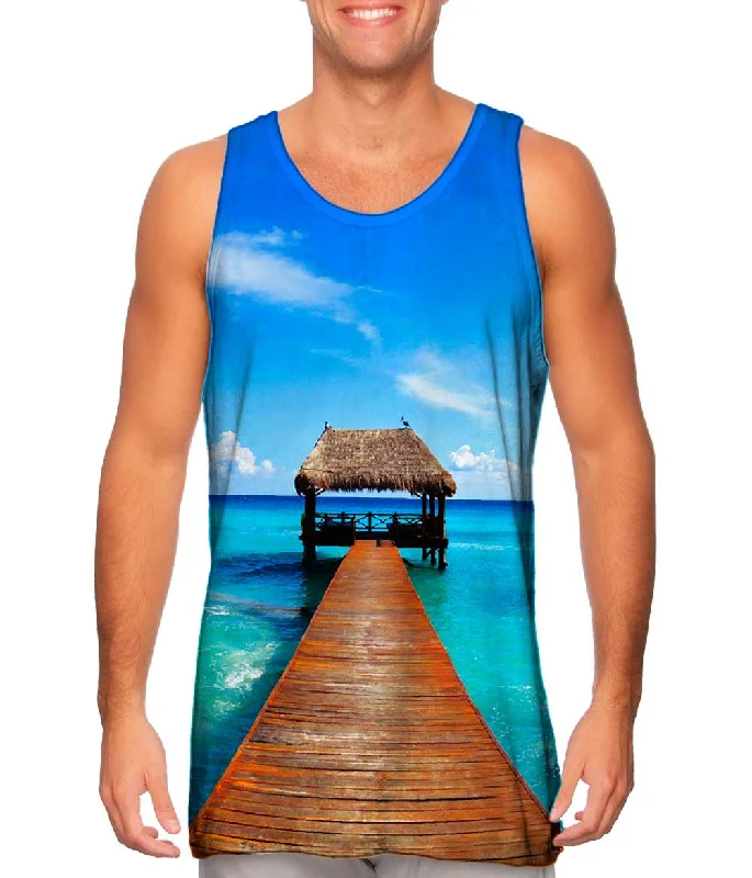 Tank-Top-Summer-Blue Caribbean Sea