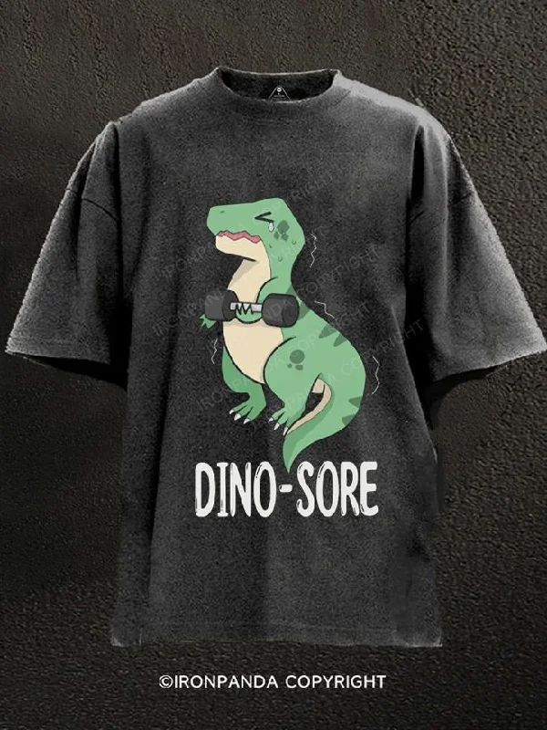 T-Shirt-Minimalist-Dino-Sore Washed Gym Shirt