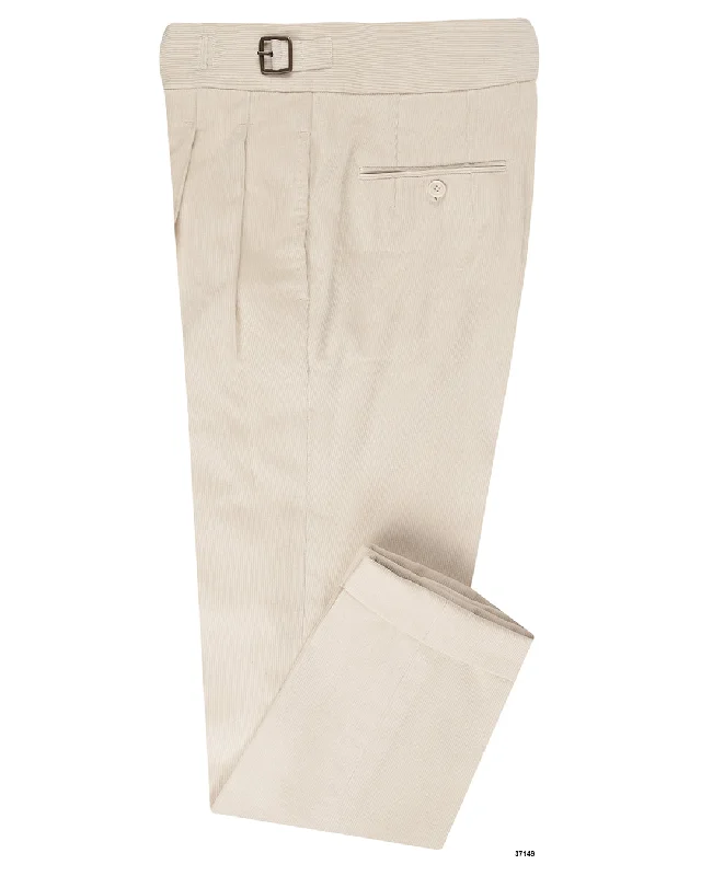 Pants-Lightweight-Brisbane Moss Cream 12 Wale Corduroy