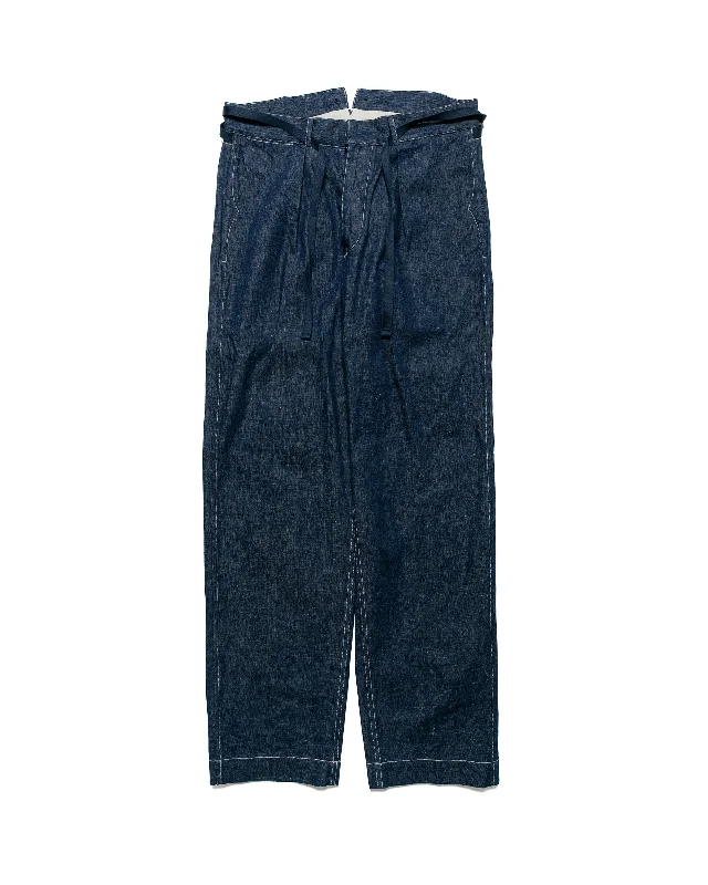 Pants-Premium-Cohérence Alain 10oz Logger Selvedge Denim Trouser Indigo