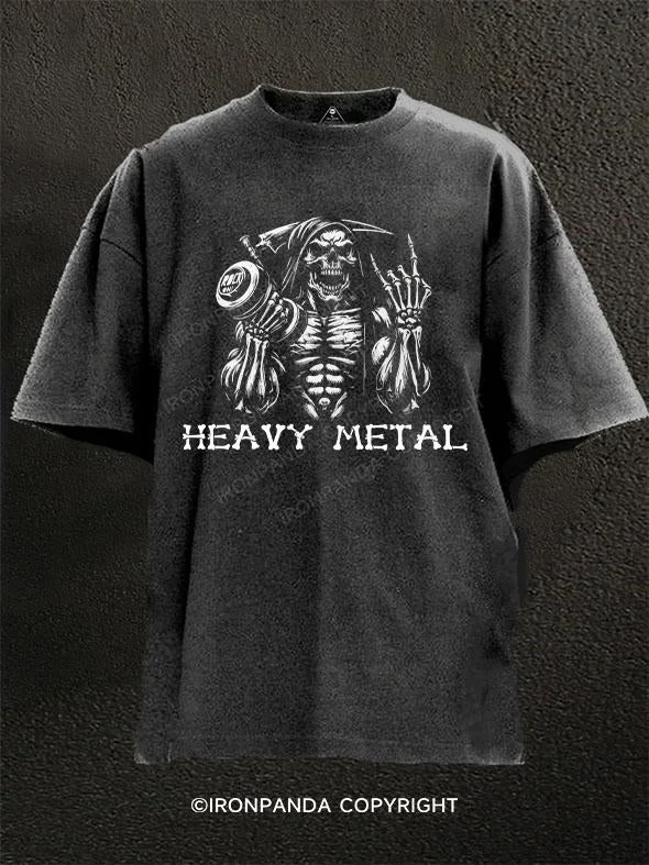 T-Shirt-Modern-Heavy Metal Washed Gym Shirt