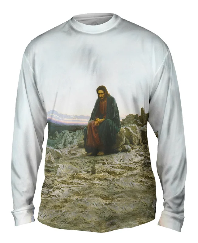 Long-Sleeve-Surfing-Ivan Kramskoi - "Christ In The Desert" (1883)