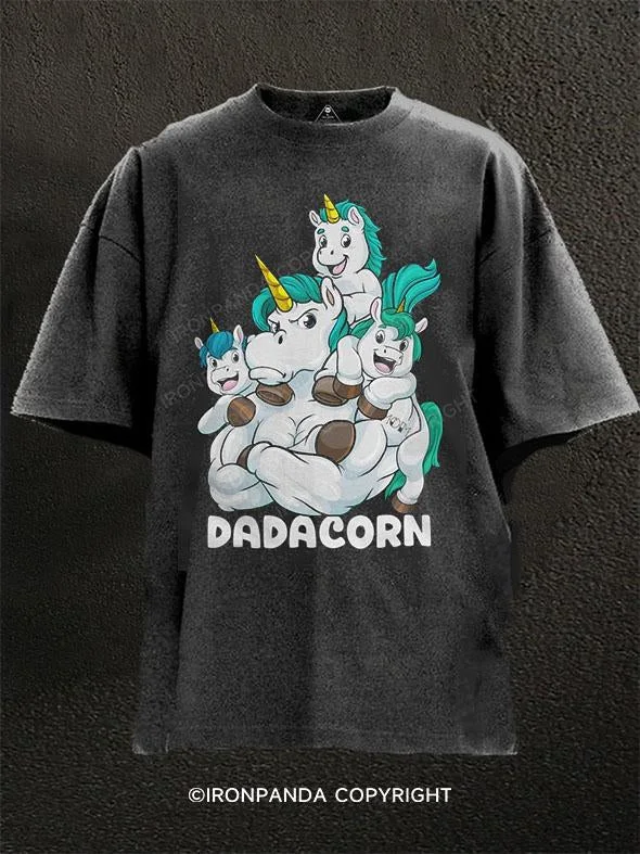 T-Shirt-Warm-dadacorn Washed Gym Shirt