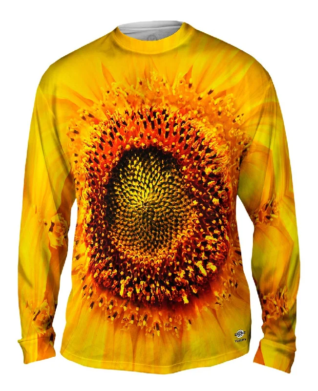 Long-Sleeve-Bamboo-Summer Yellow Sunflower