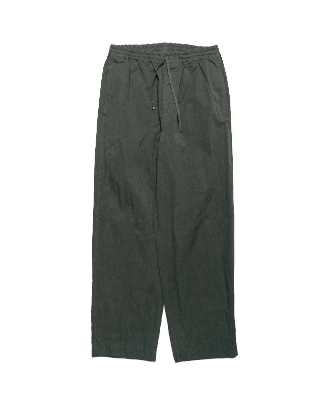 Pants-Running-Sage de Cret Cotton Nylon Twill Wide Easy Pants Olive