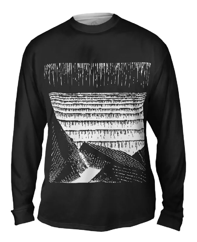 Long-Sleeve-Spandex-M.C.Escher - "Blocks of Basalt Along the Sea" (1919)