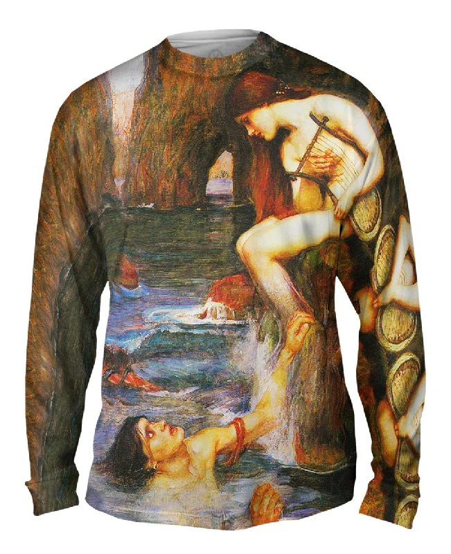 Long-Sleeve-Soft-John Williams Waterhouse - "Mermaid With Lute"