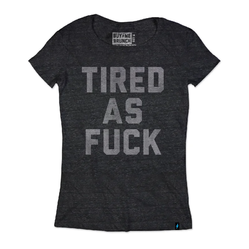 T-Shirt-Vegan-Tired As F*ck Tee