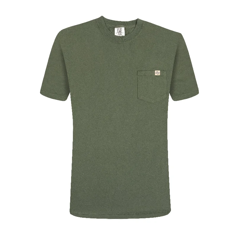 T-Shirt-Windproof-No Laying Up Minimalist Pocket T-shirt | Sage Green