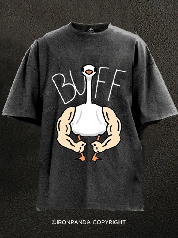 T-Shirt-Washable-BUFF GOOSE Washed Gym Shirt