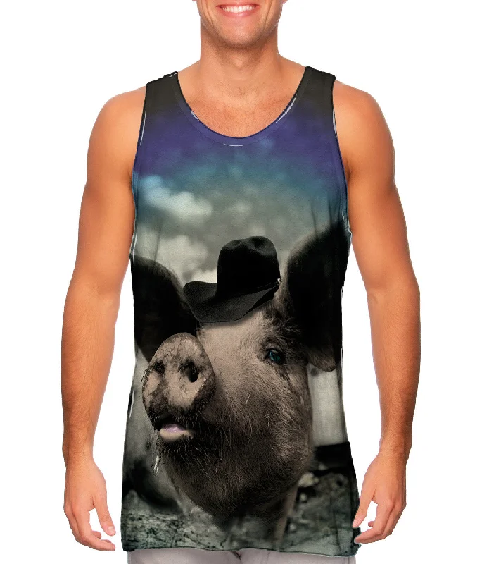 Tank-Top-Skateboarding-Cowboy Pig