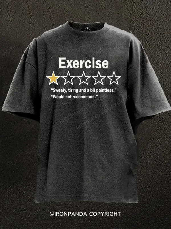 T-Shirt-Organic-Exercise Not Recommended Washed Gym Shirt