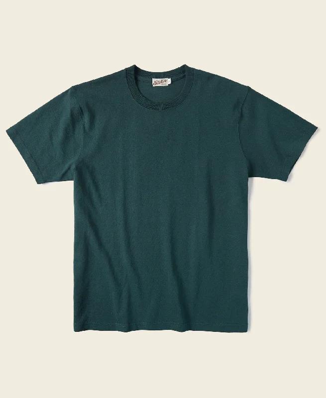 T-Shirt-Skateboarding-9 oz US Cotton Tubular T-Shirt - Dark Green