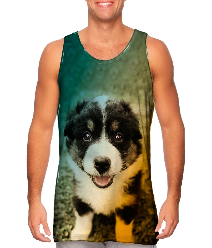 Tank-Top-Grey-Cute Herd Puppy