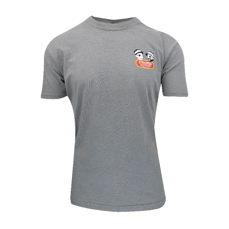 T-Shirt-Loose-Fit-Strapped Baltimore Natty Bo T-Shirt | Grey