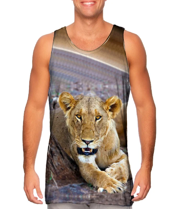 Tank-Top-Brown-Big Cat Lion