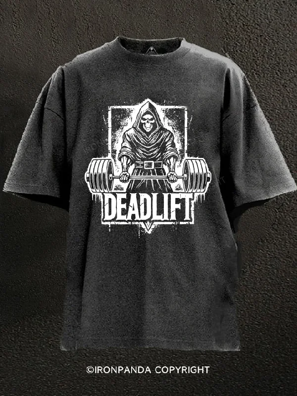 T-Shirt-Daily-Wear-Deadlift Washed Gym Shirt