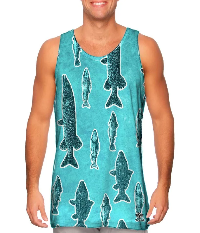 Tank-Top-Polyester-Dapper Green Fish