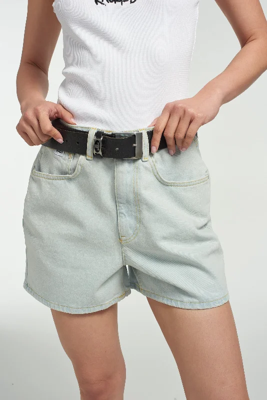 Shorts-Black-Mom Short Stonewash