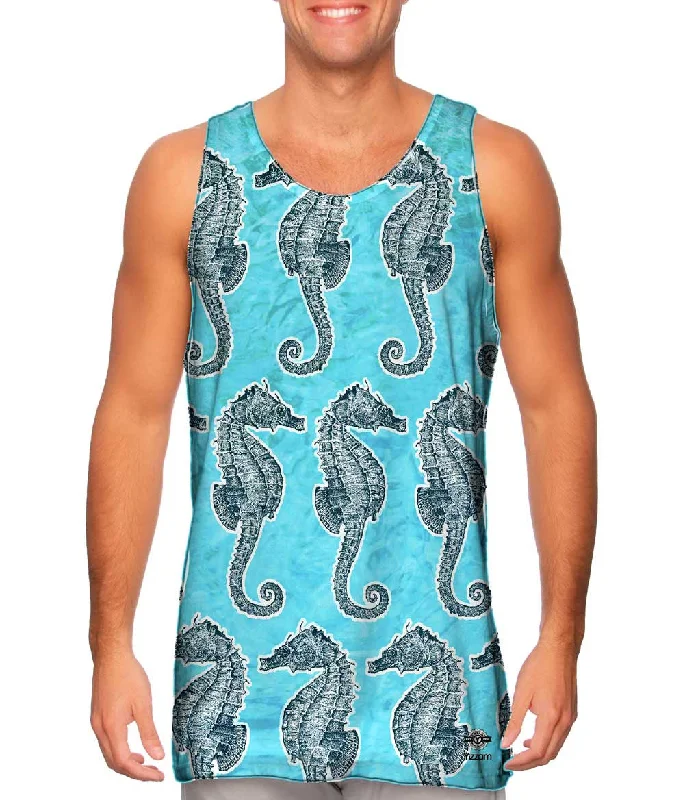 Tank-Top-Training-Carefree Seahorse Light Blue