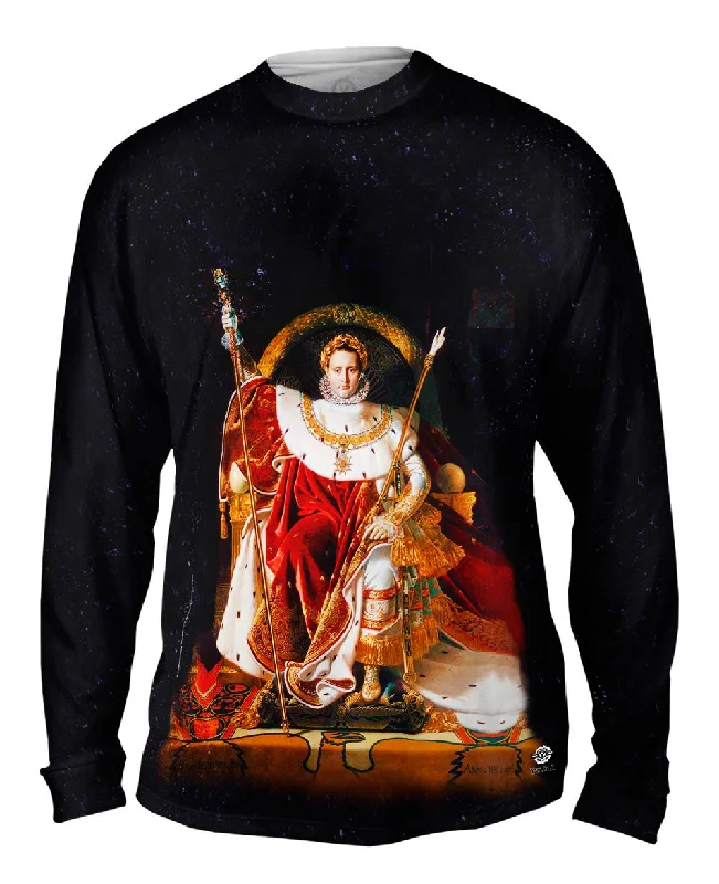 Long-Sleeve-Unisex-Jean Auguste Dominique Ingres - "Napoleon on His Imperial Throne" (1806)