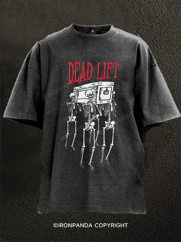 T-Shirt-Windproof-Dead Lift Washed Gym Shirt