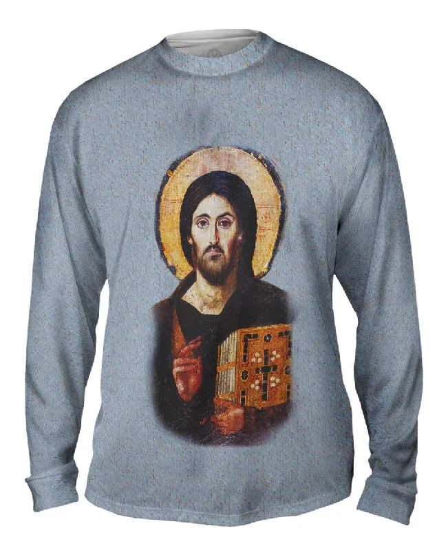 Long-Sleeve-Button-Up-"Oldest Christ Depiction"