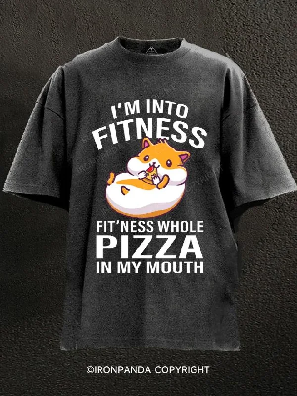 T-Shirt-Boho-hamster fitness Washed Gym Shirt