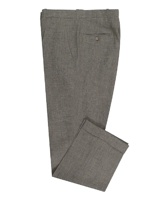 Pants-Printed-Solbiati Stone Grey Linen Dress Pant