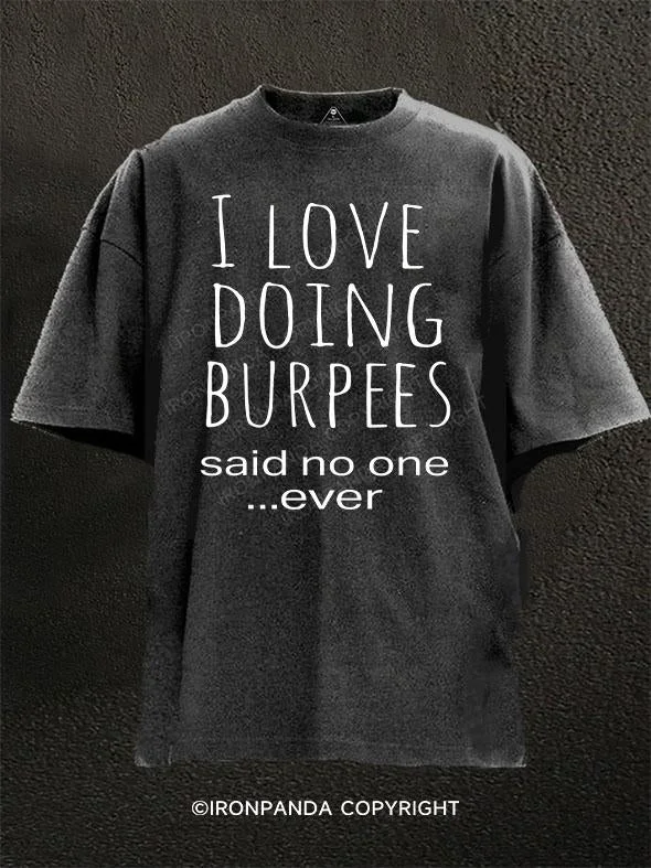 T-Shirt-Lightweight-Work Out Burpees Washed Gym Shirt