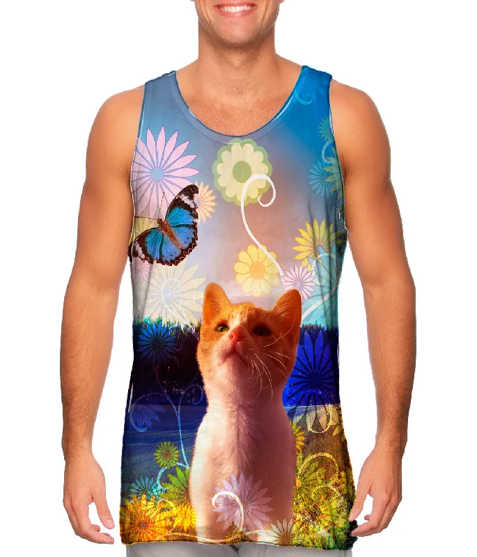 Tank-Top-Scoop-Neck-Butterfly Kitten