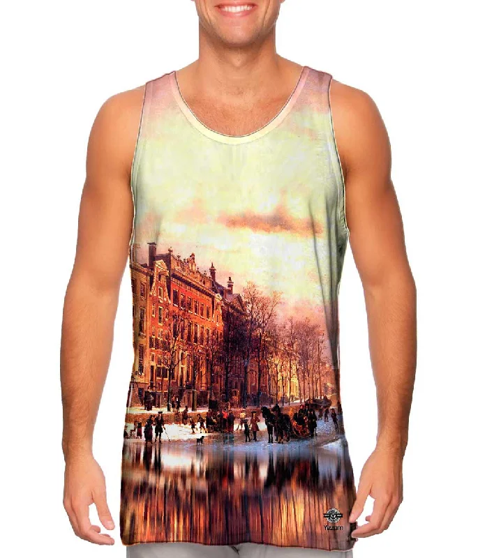 Tank-Top-Breathable-Cornelis Springer - "View On Heerengracht In Amsterdam"