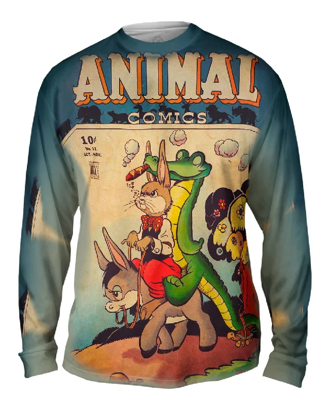 Long-Sleeve-Thermal-Donkey Ride Comic Retro