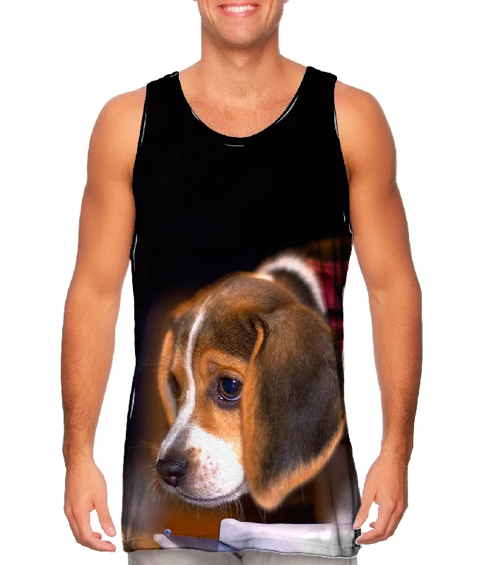 Tank-Top-Solid-Color-Cautious Beagle