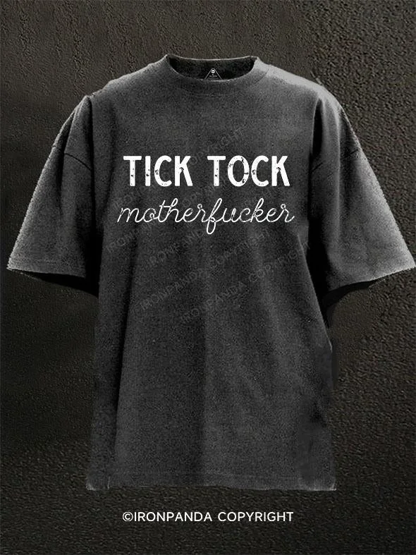 T-Shirt-Vintage-Tick Tock Motherfucker Washed Gym Shirt