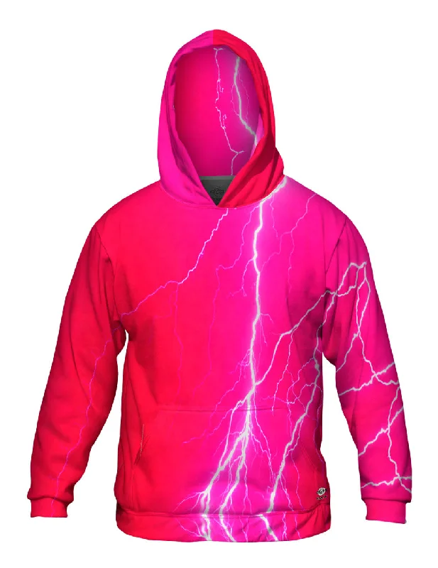 Hoodie-High-Quality-Lightning Storm Pink