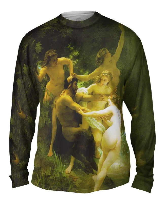 Long-Sleeve-Athletic-William Adolphe Bouguereau - "Nymphs and Satyr" (1873)