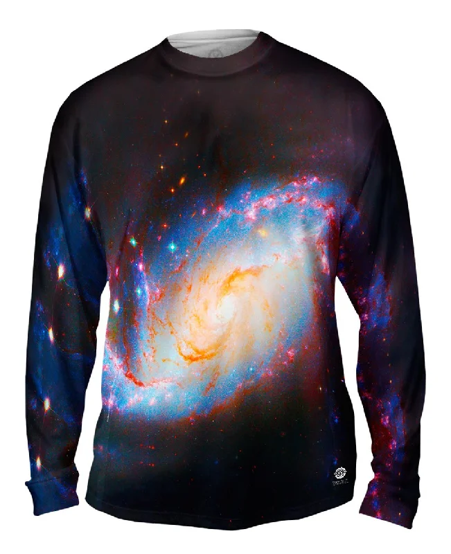 Long-Sleeve-Casual-Space Galaxy Ngc 1672 Hst