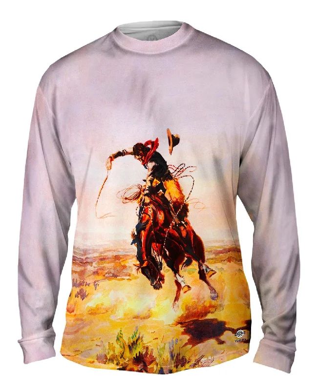 Long-Sleeve-Relaxed-Fit-Charles Marion Russell - "A Bad Hoss" (1904)