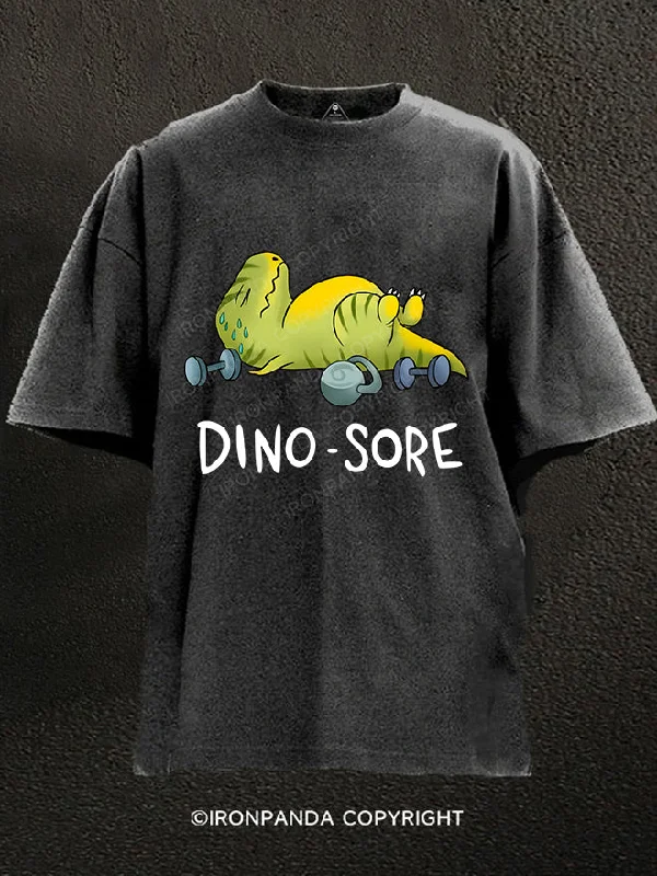 T-Shirt-Quick-Dry-Dinosaur sore from gym Washed Gym Shirt