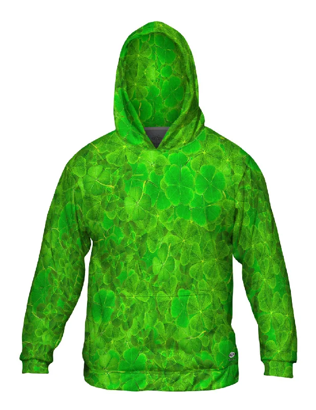 Hoodie-Cropped-Luck Of The Irish Four Leaf Clover