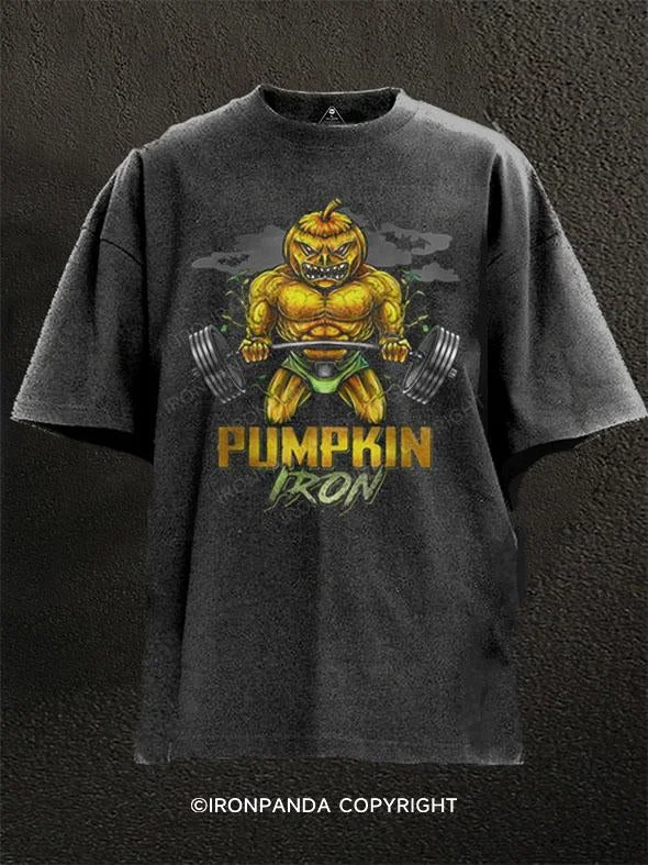 T-Shirt-Workwear-PUMPKIN IRON Washed Gym Shirt