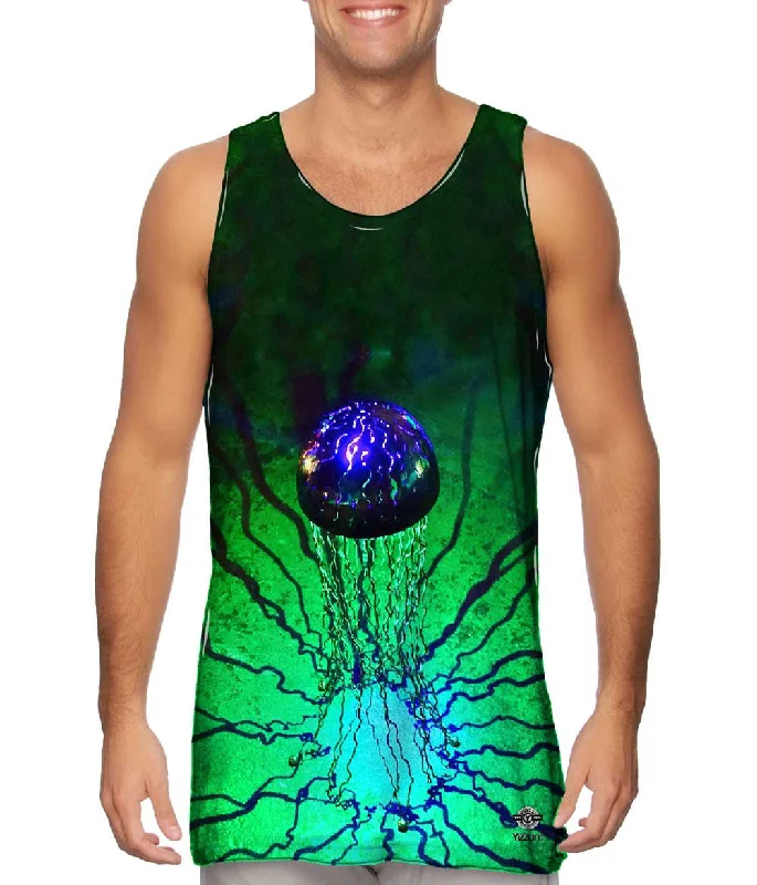 Tank-Top-Spandex-Blue Electric Jelly Fish