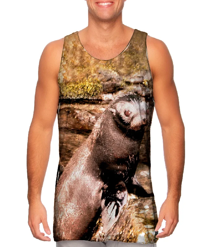 Tank-Top-Beige-Big Eye Seal