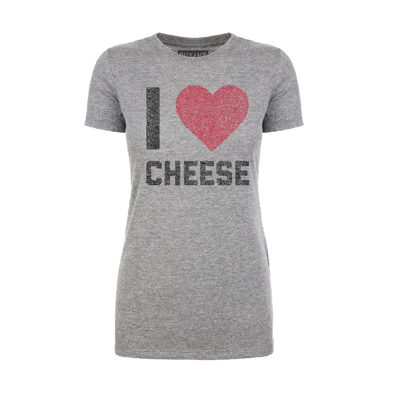 T-Shirt-Relaxed-Fit-I Heart Cheese Women's Tee