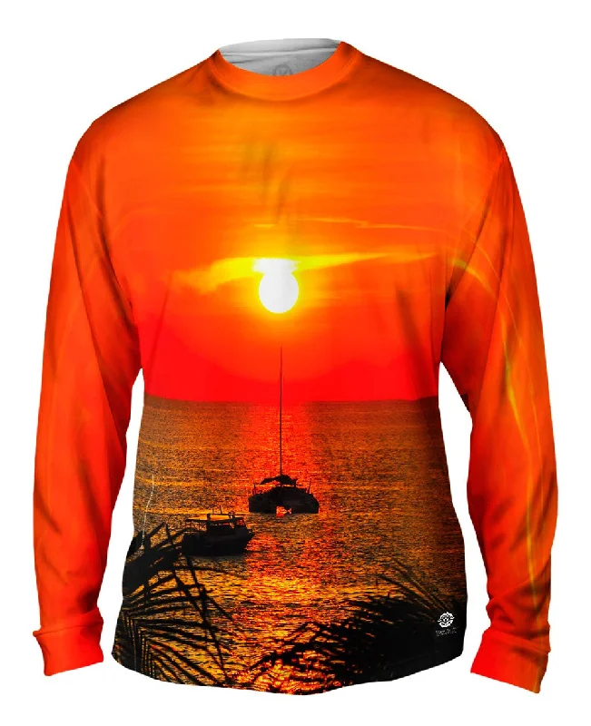 Long-Sleeve-Classic-Catamaran Caught In The Sunset